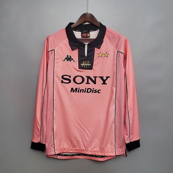 AAA Quality Juventus 97/98 Away Pink Long Soccer Jersey